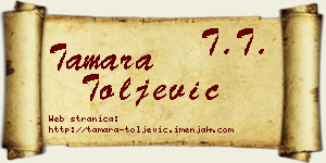 Tamara Toljević vizit kartica